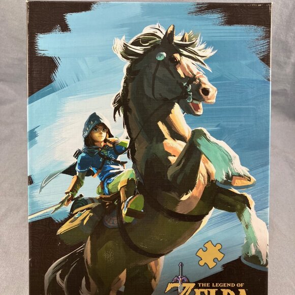 Breath of Wild Hero Rides Zelda Puzzle 19x27" USAopoly 1000 pc*MISSING ONE PIECE - Picture 2 of 3